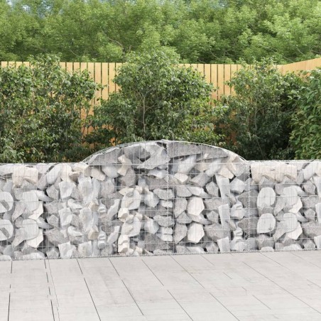 Paniers à gabions arqués 6 pcs 300x30x80/100 cm fer galvanisé 647815647815