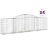 Paniers à gabions arqués 6 pcs 300x30x80/100 cm fer galvanisé 647815647815