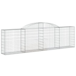 Paniers à gabions arqués 6 pcs 300x30x80/100 cm fer galvanisé 647815647815