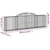 Paniers à gabions arqués 6 pcs 300x30x80/100 cm fer galvanisé 647815647815