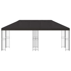 Gazebo avec murs latéraux 6 x 3 m Anthracite Polyester et Acier 647816647816