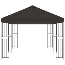 Gazebo avec murs latéraux 6 x 3 m Anthracite Polyester et Acier 647816647816