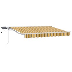 Cadre de store manuel avec LEDs Jaune, Gris et Blanc 2,5 x 2 m 647820647820