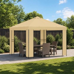 Pavillon 3 x 3 m Crème Polyester et Acier 190 gsm 647825647825