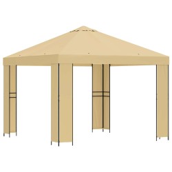 Pavillon 3 x 3 m Crème Polyester et Acier 190 gsm 647825647825
