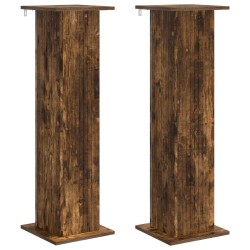 Support de Plante 2 pcs Chêne fumé 30,5 x 30 x 100,5 cm 647828647828