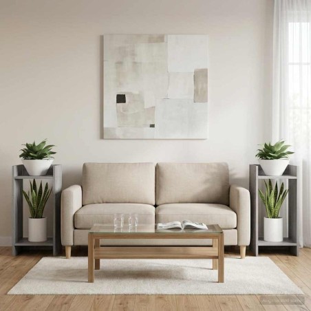 Support de Plante 2 pc Gris Sonoma 30 x 30 x 60 cm 647834647834