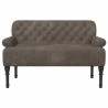 Canapé love seat avec capitonnage en boutons Gris foncé 647836647836