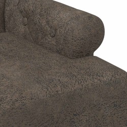 Canapé love seat avec capitonnage en boutons Gris foncé 647836647836