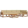 Ensemble de canapés d'extérieur 6 pcs Naturel et Beige 647838647838