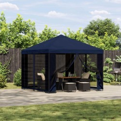 Abri de jardin avec parois 3 x 3 m Bleu Polyester et Acier 647846647846