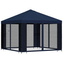 Abri de jardin avec parois 3 x 3 m Bleu Polyester et Acier 647846647846