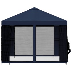 Abri de jardin avec parois 3 x 3 m Bleu Polyester et Acier 647846647846