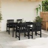 Chaise de jardin 4 pcs Noir 65,5 x 59 x 88 cm Polyéthylène 647848647848