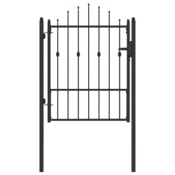 Porte de Clôture HORST 100 x 125 cm métal Noir Verrouillable 647874647874