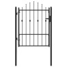 Porte de Clôture HORST 100 x 125 cm métal Noir Verrouillable 647874647874