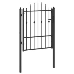 Porte de Clôture HORST 100 x 125 cm métal Noir Verrouillable 647874647874