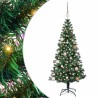 Sapin de Noël artificiel pré-éclairé Vert 150 cm PVC et métal 647889647889