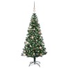 Sapin de Noël artificiel pré-éclairé Vert 150 cm PVC et métal 647889647889