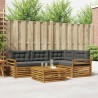 Ensemble de canapés d'extérieur 5 pcs Naturel et Anthracite 647890647890