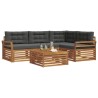 Ensemble de canapés d'extérieur 5 pcs Naturel et Anthracite 647890647890