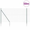 Clôture en fil soudé avec pointes 50 x 1,4 m Vert Maille 647891647891