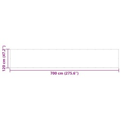 Paravent de balcon couleur terre cuite 120 x 700 cm 100 % polyester Oxford 647893647893