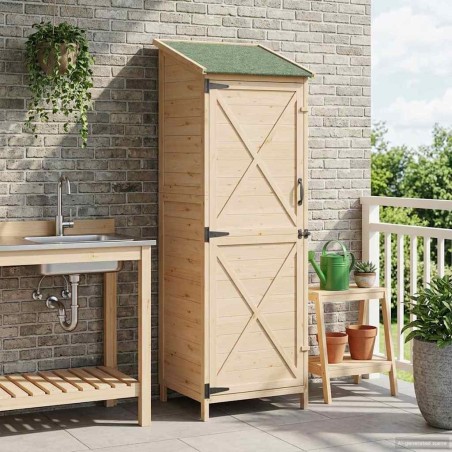 Abri de jardin avec toit Naturel 59,5 x 56 x 176,5 cm 647897647897