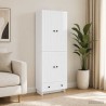 Ensemble de Meubles 2 pcs Blanc brillant 66 x 34,5 x 95 cm 647901647901