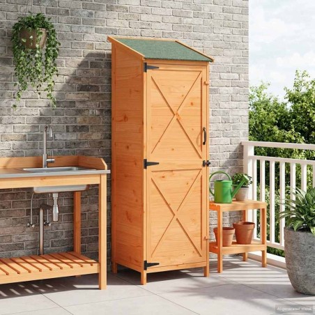 Abri de jardin Marron 59,5 x 56 x 176,5 cm Bois de Sapin Massif 647904647904
