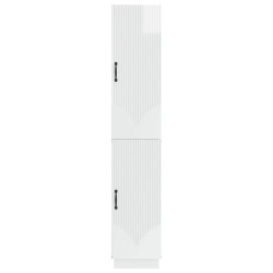 Ensemble de Meubles 2 pcs Blanc brillant Bois d'ingénierie 647906647906