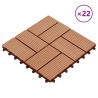 Carreau de terrasse 22 pcs Teck 30 x 30 cm WPC 647910647910