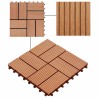 Carreau de terrasse 22 pcs Teck 30 x 30 cm WPC 647910647910