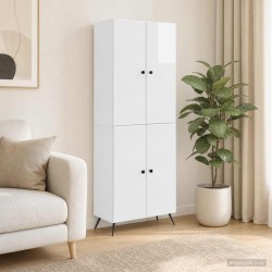 Ensemble de Meubles 2 pcs Blanc brillant Bois d'ingénierie 647912647912