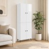 Ensemble de Meubles 2 pcs Blanc brillant Bois d'ingénierie 647912647912