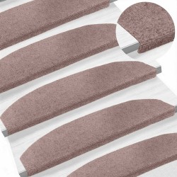 Tapis d'escalier auto-adhésifs 15 pcs Beige 80 x 24,5 x 3,5 cm 647920647920