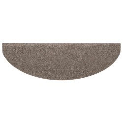 Tapis d'escalier auto-adhésifs 10 pièces 65 x 21 x 4 cm Beige Demi-rond Grand 647921647921