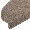 Tapis d'escalier auto-adhésifs 10 pièces 65 x 21 x 4 cm Beige Demi-rond Grand 647921647921