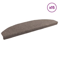 Tapis d'escalier auto-adhésifs 15 pcs Café 80 x 24,5 x 3,5 cm 647926647926