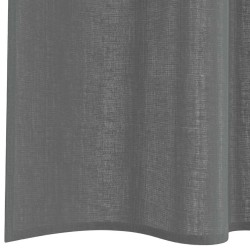Rideaux en voile à œillets 2 pcs gris foncé 647929647929