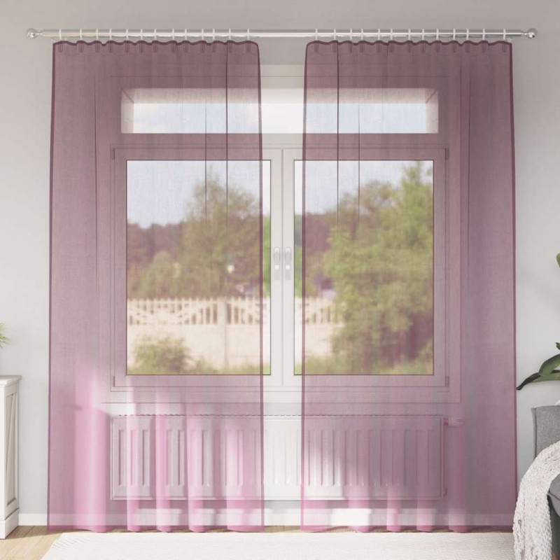 Rideaux en voile à œillets (2 pcs) violets 647930647930