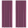 Rideaux en voile à œillets (2 pcs) violets 647930647930
