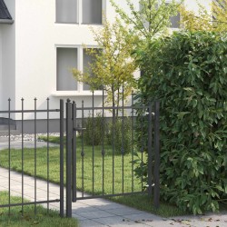 Porte de Clôture HORST 100 x 100 cm métal Noir Verrouillable 647947647947