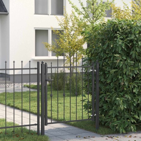 Porte de Clôture HORST 100 x 100 cm métal Noir Verrouillable 647947647947