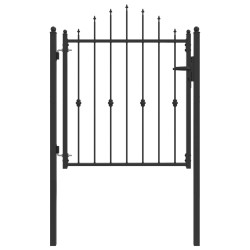 Porte de Clôture HORST 100 x 100 cm métal Noir Verrouillable 647947647947