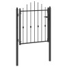 Porte de Clôture HORST 100 x 100 cm métal Noir Verrouillable 647947647947
