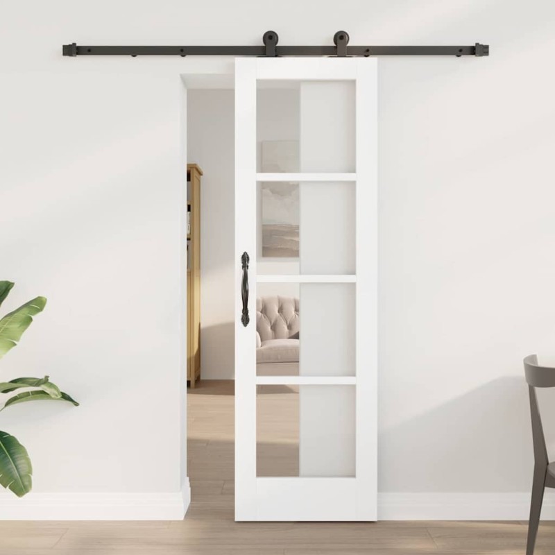 Porte coulissante ORKDAL Blanc et Noir 61 x 198,5 cm 647948647948