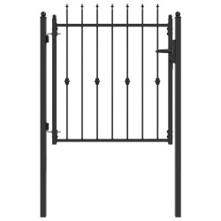 Porte de Clôture HORST 100 x 100 cm métal Noir Verrouillable 647949647949