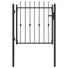 Porte de Clôture HORST 100 x 100 cm métal Noir Verrouillable 647949647949