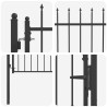 Porte de Clôture HORST 100 x 100 cm métal Noir Verrouillable 647949647949